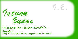 istvan budos business card